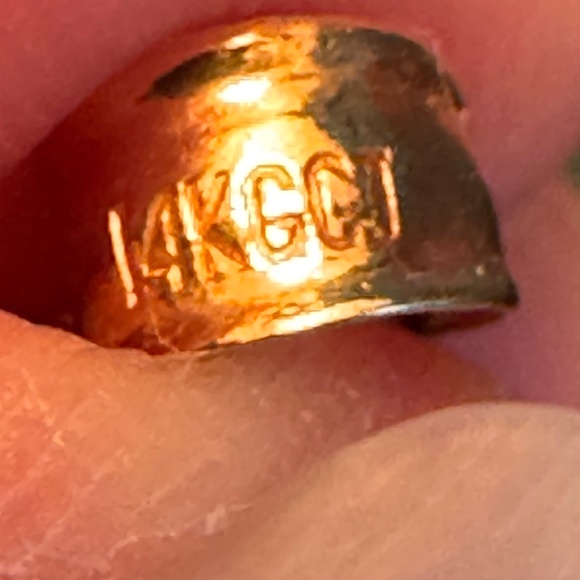 Vintage unique 14k gold tourmaline dainty pendant - Picture 5 of 6